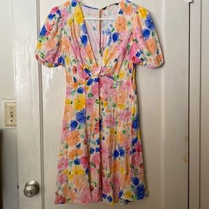 zara floral mini dress